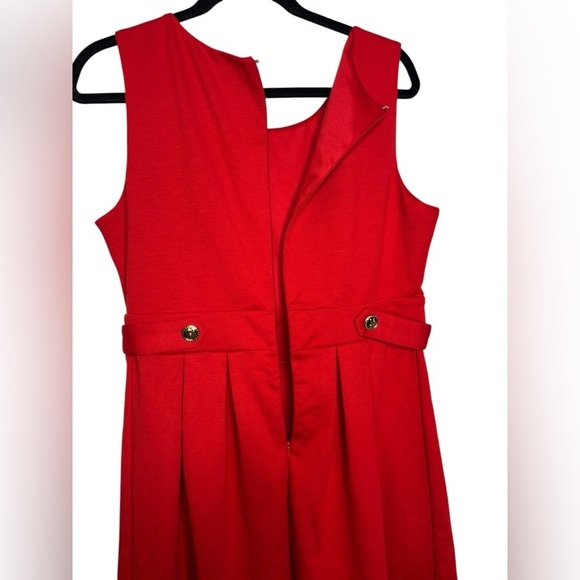 HI THERE from Karen Walker Red Sleeveless Pleated A-Line Dress Size US 10 - Picture 11 of 15